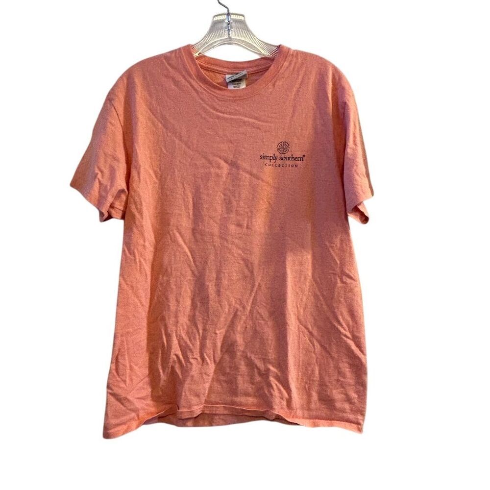 Simply Southern Women's M Pink‎ Short Sleeve T-Shirt Casual Spring Llama